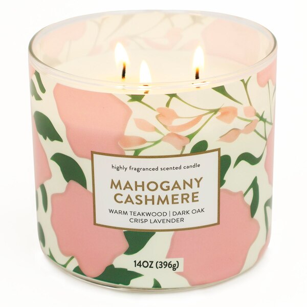 Star Candle Co. 3-Wick Candle, Mahogany Cashmere, 14 oz