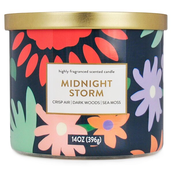 Star Candle Co. 3-Wick Candle, Midnight Storm, 14 oz