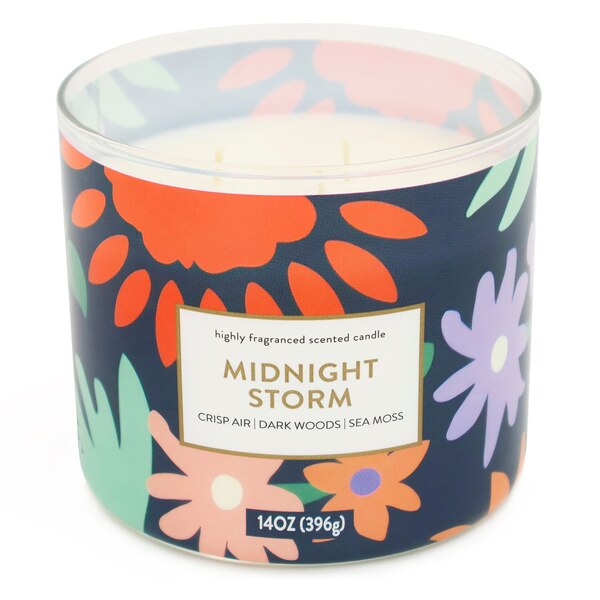 Star Candle Co. 3-Wick Candle, Midnight Storm, 14 oz