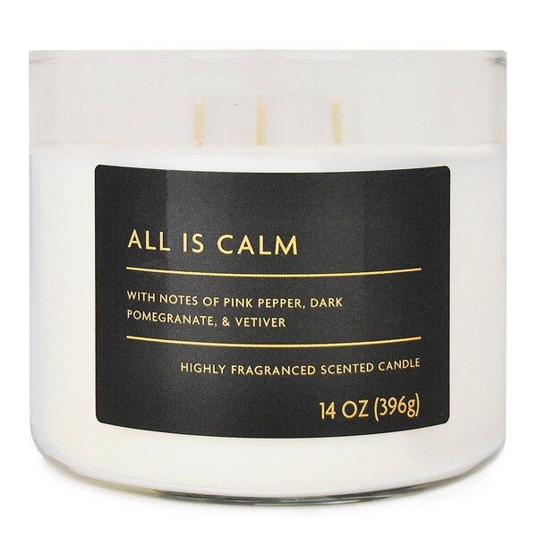 Star Candle Co. 3-Wick Candle, All Is Calm, 14 oz