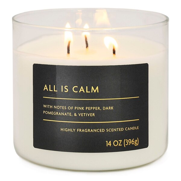 Star Candle Co. 3-Wick Candle, All Is Calm, 14 oz