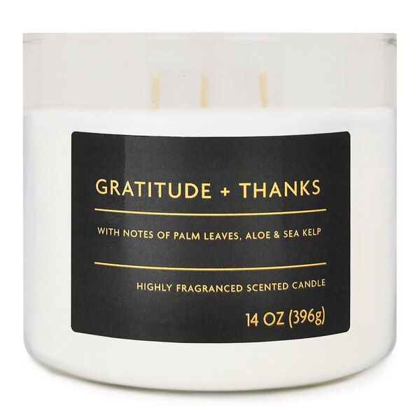 Star Candle Co. 3-Wick Candle, Gratitude & Thanks, 14 oz