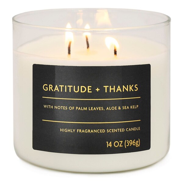 Star Candle Co. 3-Wick Candle, Gratitude & Thanks, 14 oz