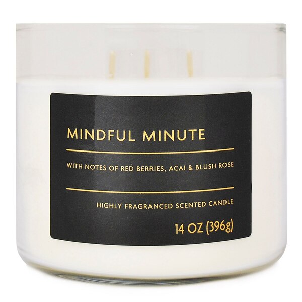 Star Candle Co. 3-Wick Candle, Mindful Minute, 14 oz