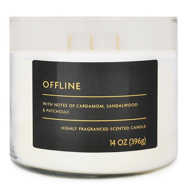 Star Candle Co. 3-Wick Candle, Offline, 14 oz