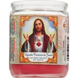 Prayer Candle, Novena Sacred Heart Red, 4 OZ, thumbnail image