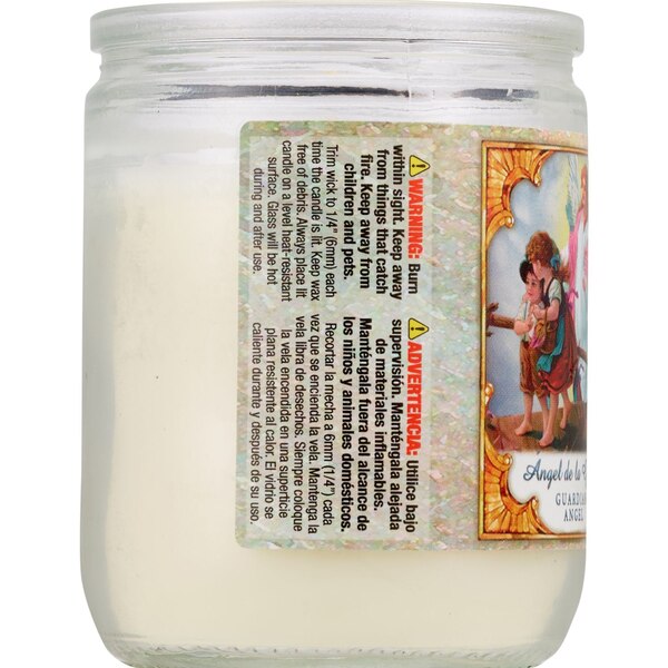 Star Candle 50 Hour Guardian Angel Prayer Candle, White