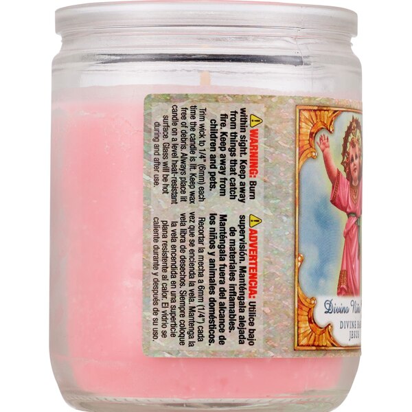 Divine Baby Jesus Pink Small Candle
