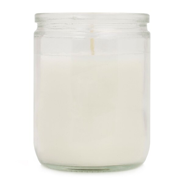 Star Candle Co. White Glass Pillar Candle, 3.5 in