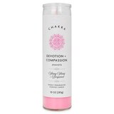Star Candle Co. 3-Wick Chakra Pillar Candle, Devotion & Compassion, 8 in, thumbnail image