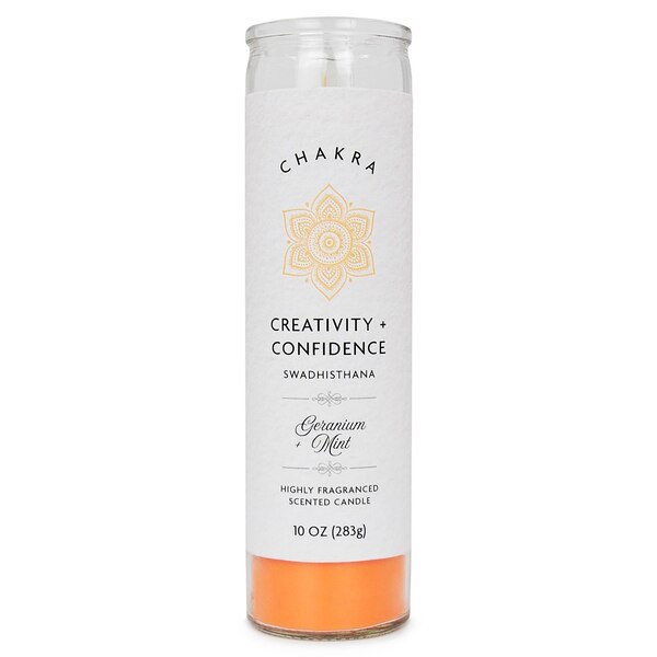 Star Candle Co. Chakra Pillar Candle, Creativity & Confidence, 8 in