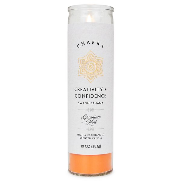 Star Candle Co. Chakra Pillar Candle, Creativity & Confidence, 8 in