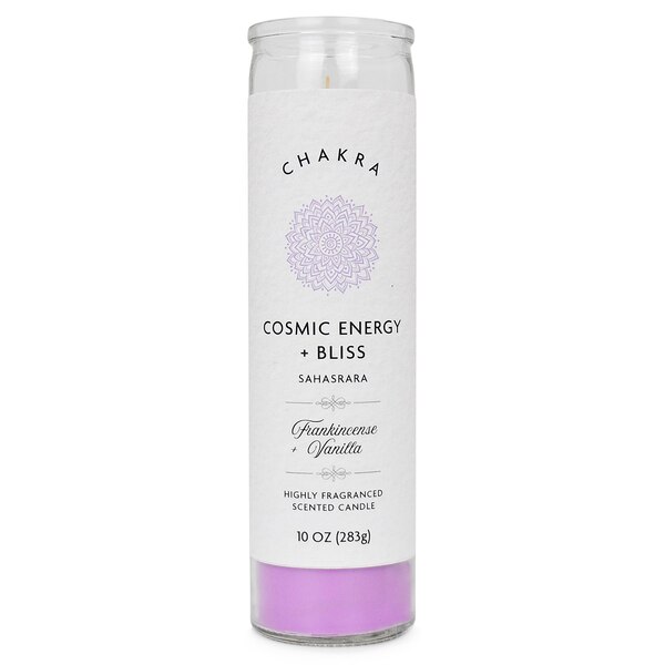 Star Candle Co. 3-Wick Chakra Pillar Candle, Energy & Bliss Candle,14 oz