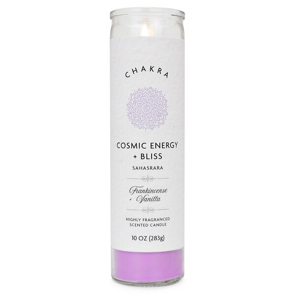 Star Candle Co. 3-Wick Chakra Pillar Candle, Energy & Bliss Candle,14 oz