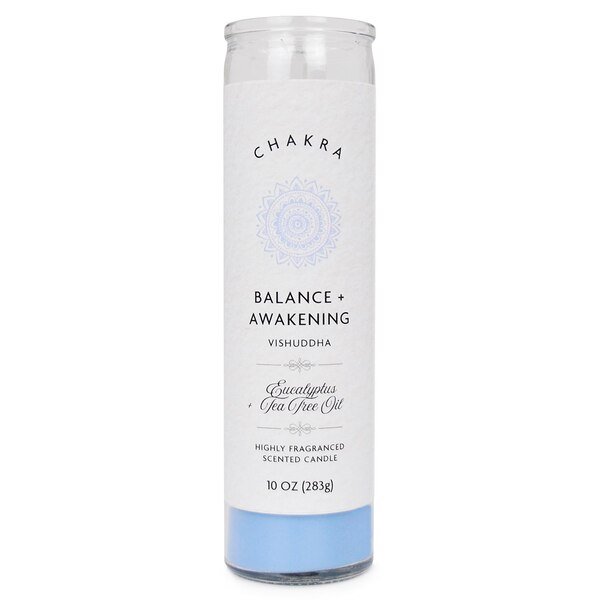 Star Candle Co. 3-Wick Chakra Pillar Candle, Balance & Awakening Candle, 14 oz