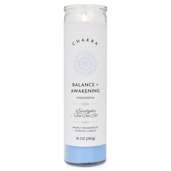Star Candle Co. 3-Wick Chakra Pillar Candle, Balance & Awakening Candle, 14 oz