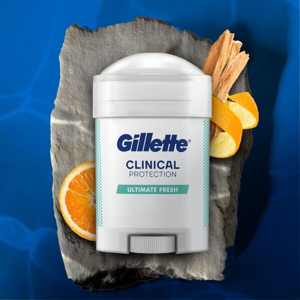 Gillette Clinical Protection 72-Hour Antiperspirant & Deodorant Stick, Ultimate Fresh, 1.7 OZ