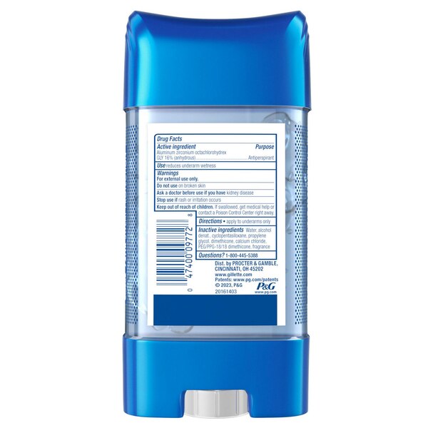 Gillette Clear Gel Antiperspirant & Deodorant Cool Wave, 3.8 OZ