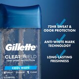 Gillette Clear Gel Antiperspirant & Deodorant Cool Wave, 3.8 OZ, thumbnail image 3 of 9