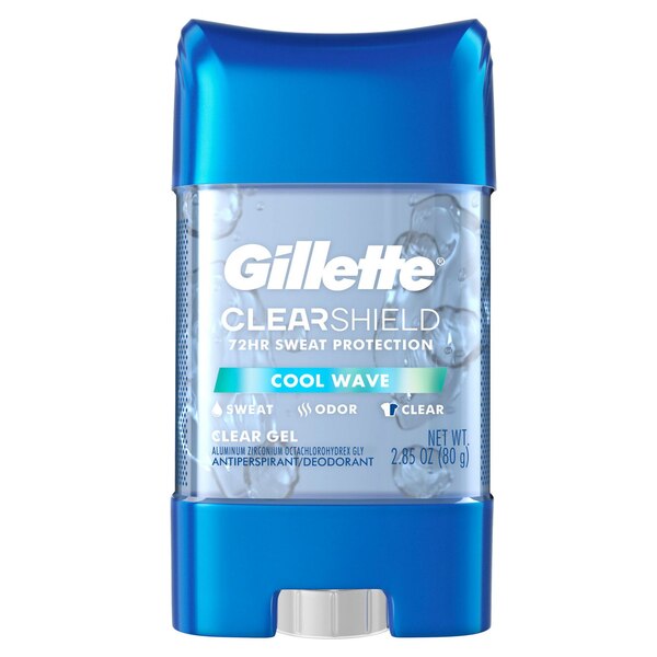 Gillette Clear Gel Antiperspirant & Deodorant Stick, Cool Wave, 2.85 OZ