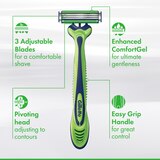 Gillette Sensor3 Sensitive 3-Blade Disposable Razor,  4 CT, thumbnail image