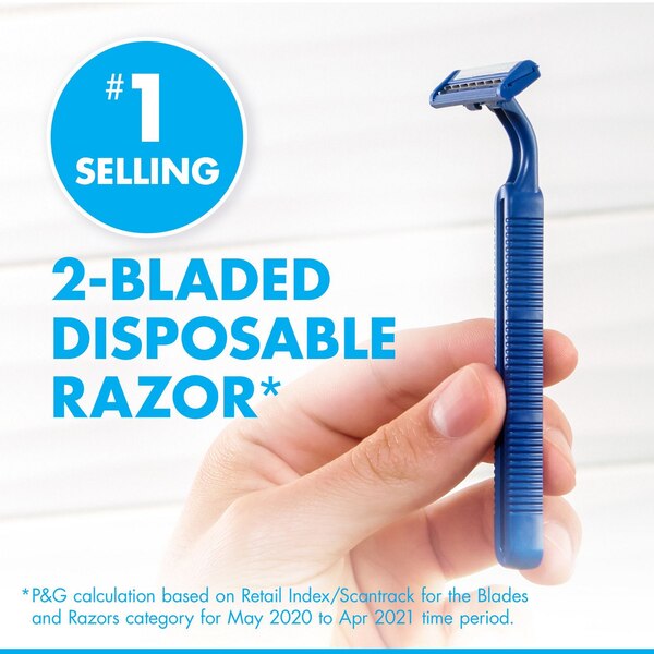 Gillette Sensor2 2-Blade Lubrastrip Fixed Disposable Razors, 12 CT