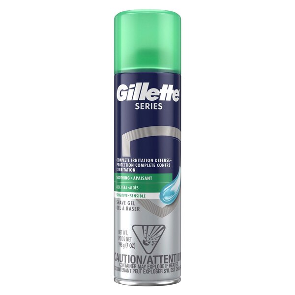 Gillette Series 3x Action Sensitive Shave Gel, 7 OZ