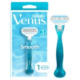 Gillette Venus Smooth 3-Blade Razor + 1 Razor Blade Refill, thumbnail image 1 of 8