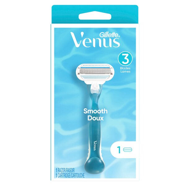 Gillette Venus Smooth 3-Blade Razor + 1 Razor Blade Refill