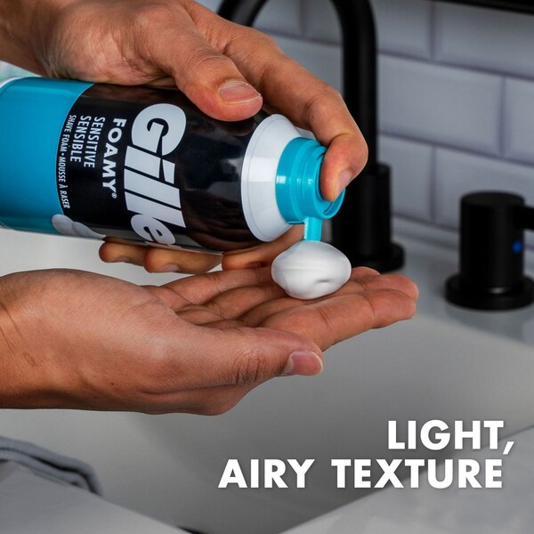 Gillette Foamy Sensitive Shave Foam, 11 OZ