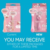 Gillette Venus Comfort Glide White Tea 3-Blade Razor + 2 Razor Blade Refills, thumbnail image 3 of 10