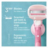 Gillette Venus Comfort Glide White Tea 3-Blade Razor + 2 Razor Blade Refills, thumbnail image 5 of 10