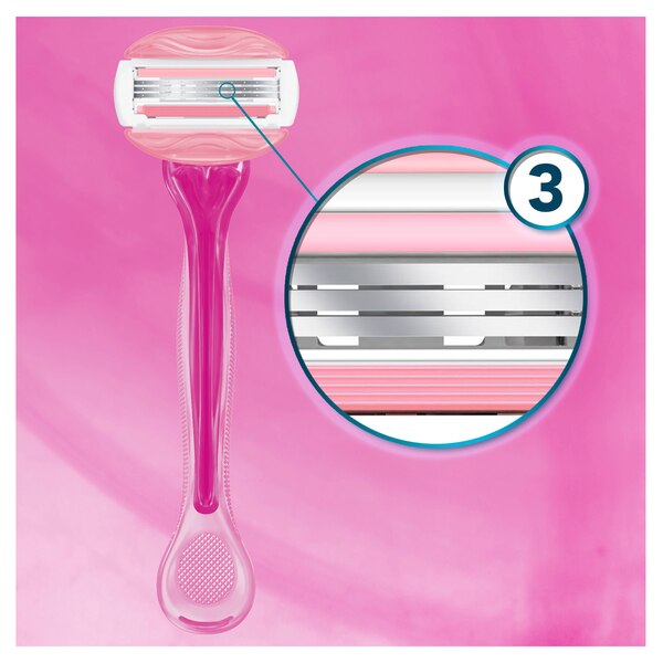 Gillette Venus Comfort Glide White Tea 3-Blade Disposable Razors, 2 CT