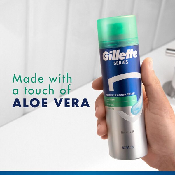 Gillette Series Sensitive Shave Gel with Aloe,7 OZ, 2 Pack
