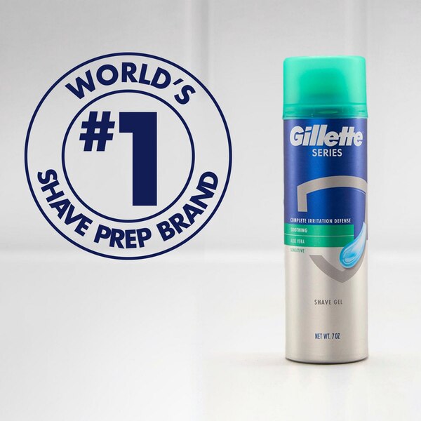 Gillette Series Sensitive Shave Gel with Aloe,7 OZ, 2 Pack