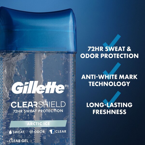 Gillette Antiperspirant/Deodorant Clear Gel Arctic Ice, 3.8 OZ