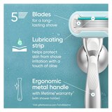 Gillette Venus Deluxe Smooth Sensitive 5-Blade Razor + 2 Razor Blade Refills, thumbnail image 4 of 10