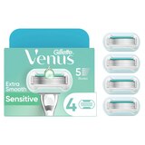 Gillette Venus Sensitive Deluxe Smooth 5-Blade Razor Blade Refills, 4 CT, thumbnail image