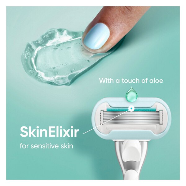 Gillette Venus Sensitive Deluxe Smooth 5-Blade Razor Blade Refills, 4 CT