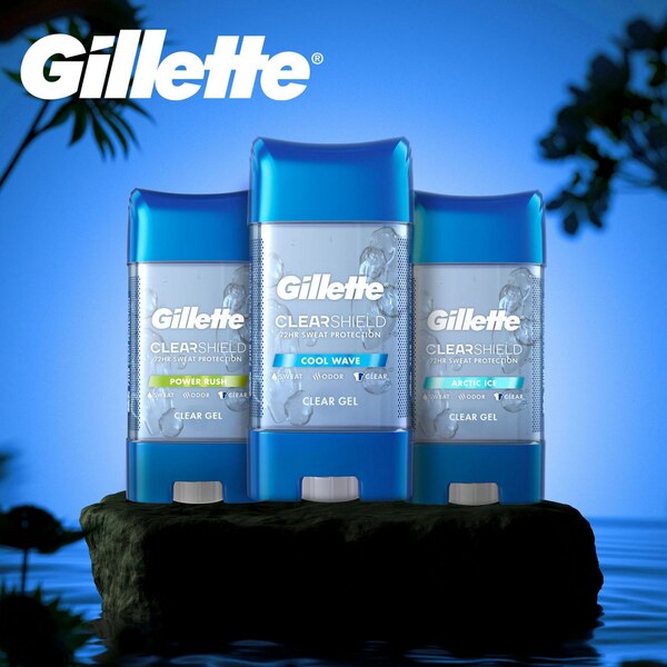 Gillette Clear Gel Antiperspirant Stick, Power Rush, 3.8 OZ, 2 Pack