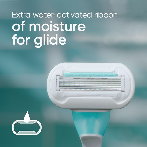 Gillette Venus Extra Smooth Sensitive 5-Blade Disposable Razors, 2 CT