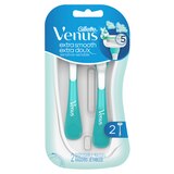 Gillette Venus Extra Smooth Sensitive 5-Blade Disposable Razors, 2 CT, thumbnail image