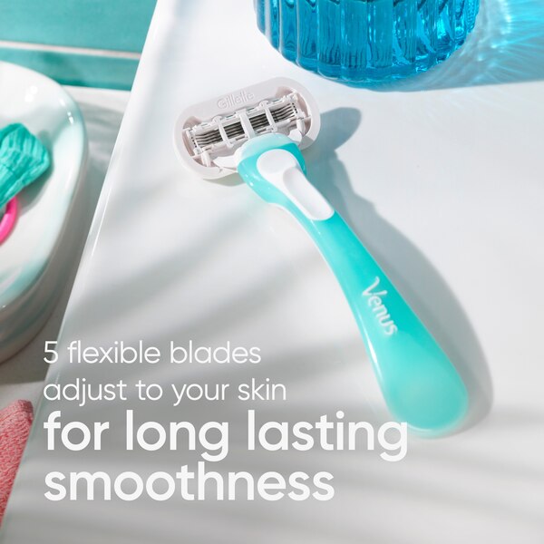 Gillette Venus Extra Smooth Sensitive 5-Blade Disposable Razors, 2 CT