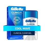 Gillette Clinical Protection 72-Hour Clear Gel Antiperspirant & Deodorant Stick, Cool Wave, 1.6 OZ, thumbnail image
