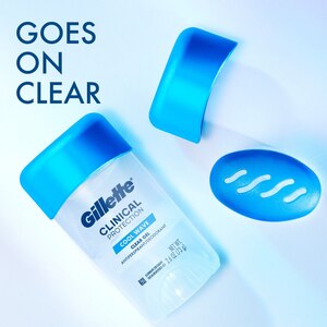 Gillette Clinical Protection 72-Hour Clear Gel Antiperspirant & Deodorant Stick, Cool Wave, 1.6 OZ