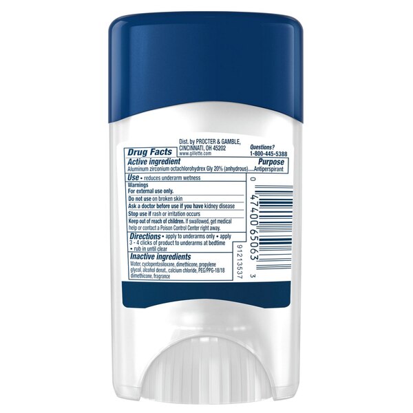 Gillette Clinical Protection 72-Hour Clear Gel Antiperspirant & Deodorant Stick, Cool Wave, 1.6 OZ