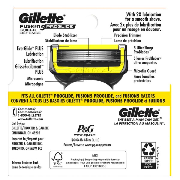 Gillette Proglide Shield 5-Blade Razor Blade Refills