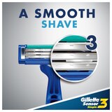 Gillette Sensor3 Simple Men's Disposable Razors, 8 CT, thumbnail image
