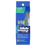 Gillette Sensor2 Plus Pivoting Head Men's Disposable Razors, 5 CT, thumbnail image