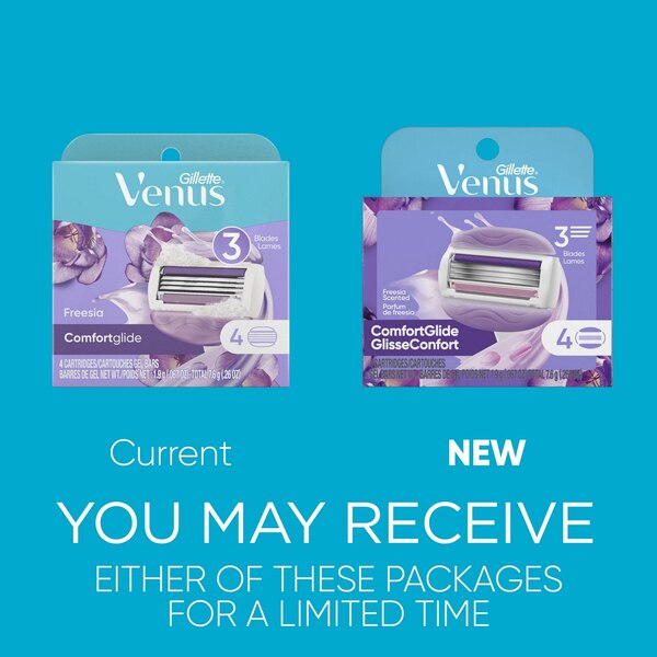 Gillette Venus ComfortGlide Freesia Women's Razor Blade Refills